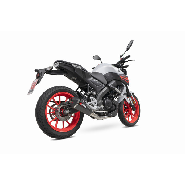 Scorpion Exhaust Yamaha MT-125 Euro 5 2021 - 2023 Serket Taper Full System Carbon Fibre Sleeve